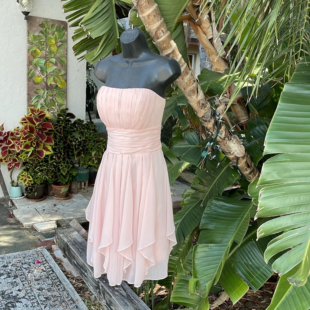 strapless corset ruffle tiered, mini dress